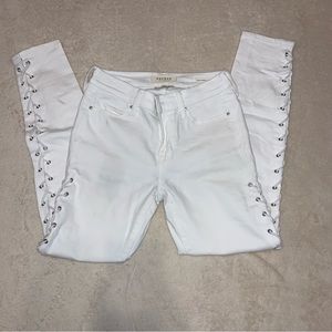 Pacsun Lace Up White Ankle Jeggings (flawed)